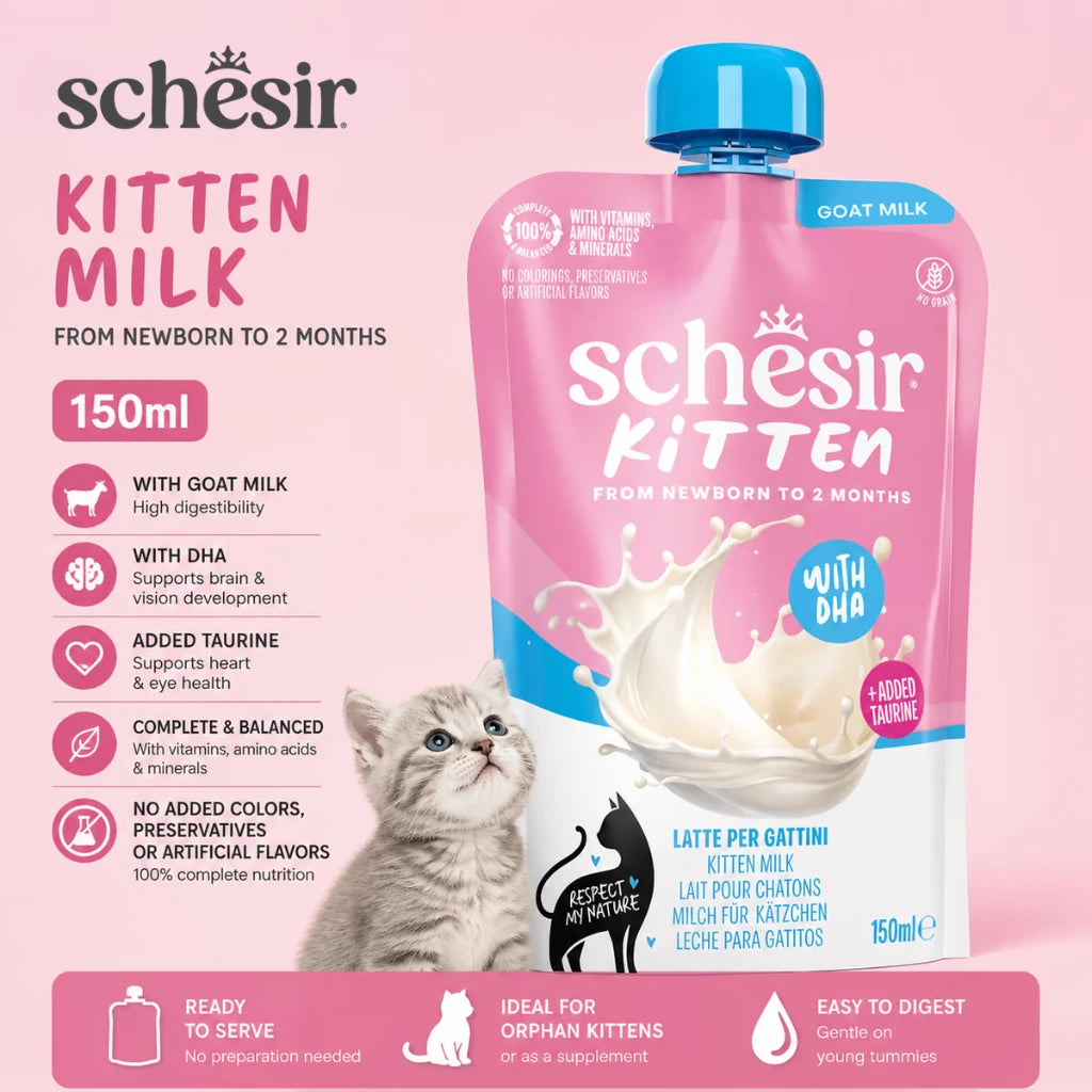 Schesir Baby-Goat Milk For Kitten -[Newborn to 2 months]-150ml