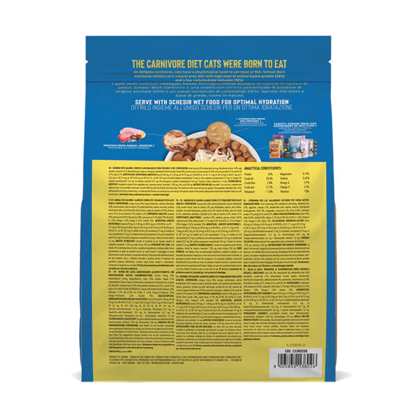 Schesir Born Carnivore Grain Free Oven Baked Dry Food  For Cat - Herring & Salmon 255g