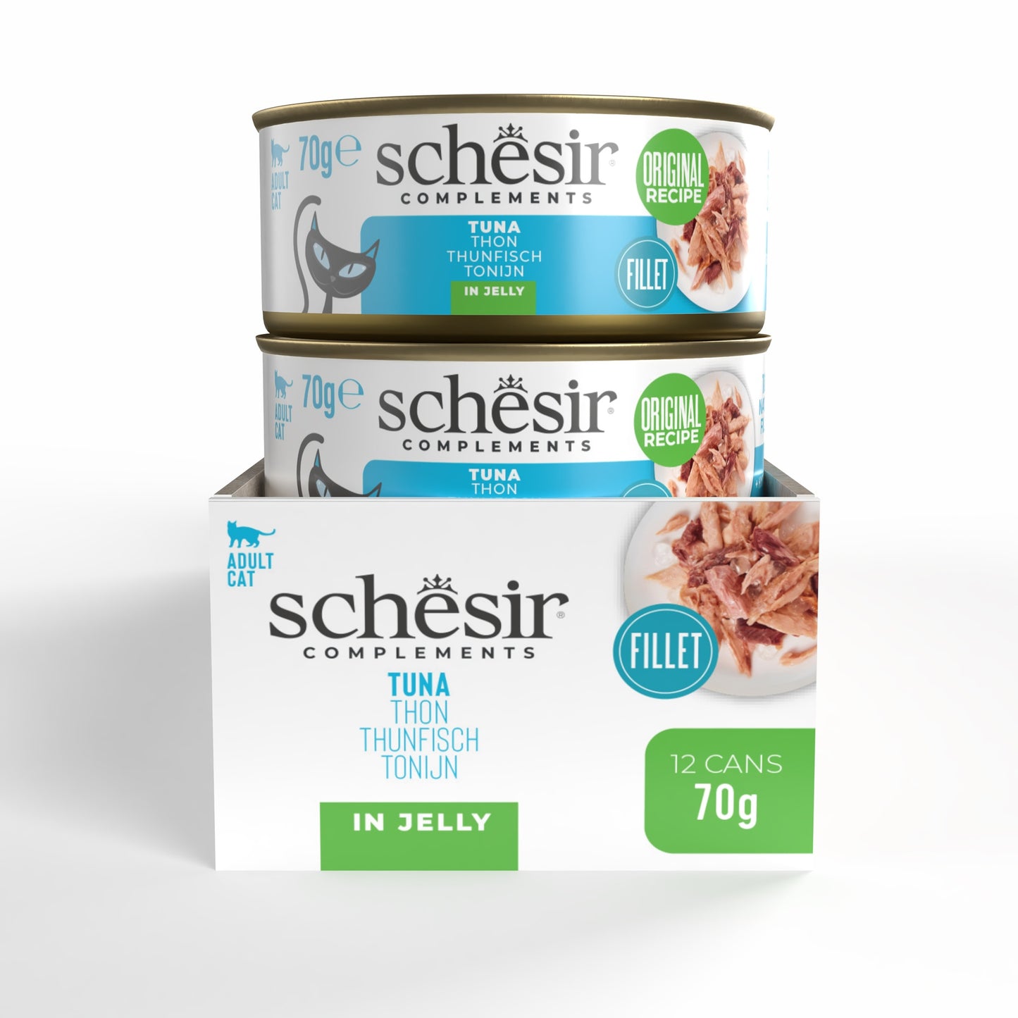 Schesir Complements Cat Wet Food in Jelly Can- Tuna 70g