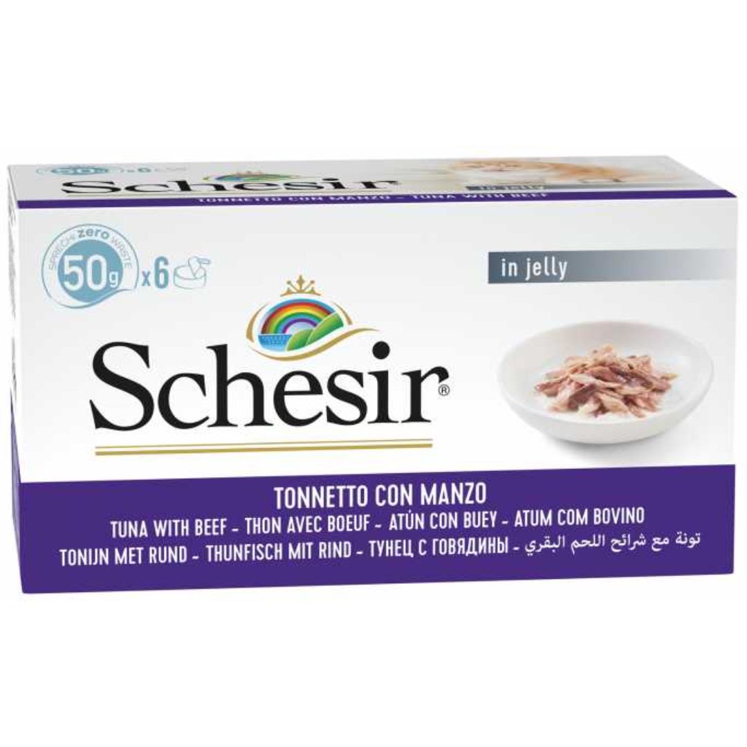 Schesir Cat Can Multipack Tuna with Beef 6X50G