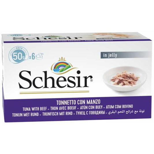 Schesir Cat Can Multipack Tuna with Beef 6X50G