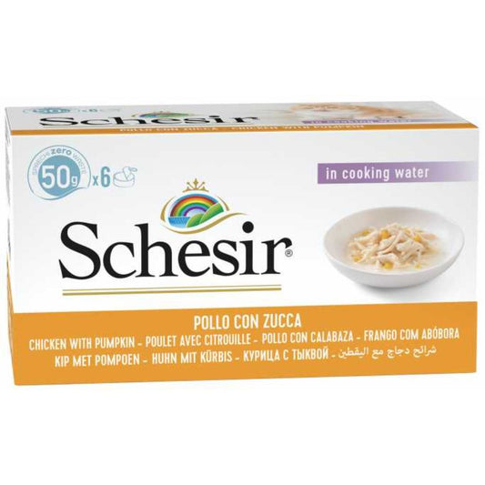 Schesir Cat Can Multipack Chicken with Pumpkin 6X50G