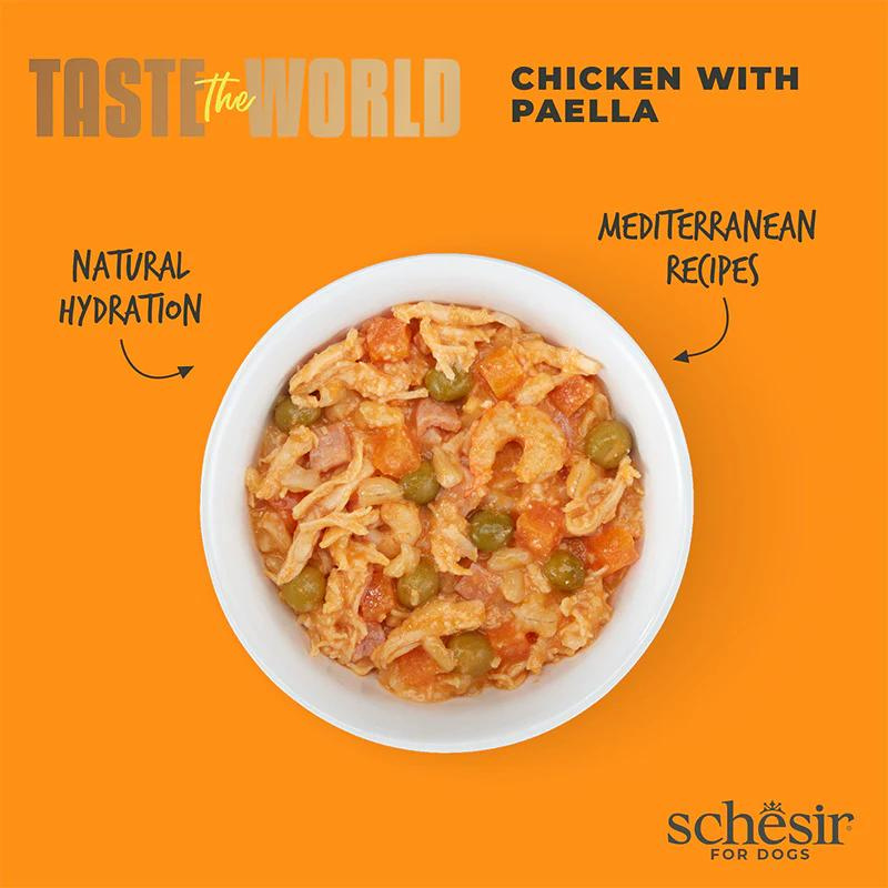 Schesir Taste The World Dog Wholefood - Chicken With Paella150g