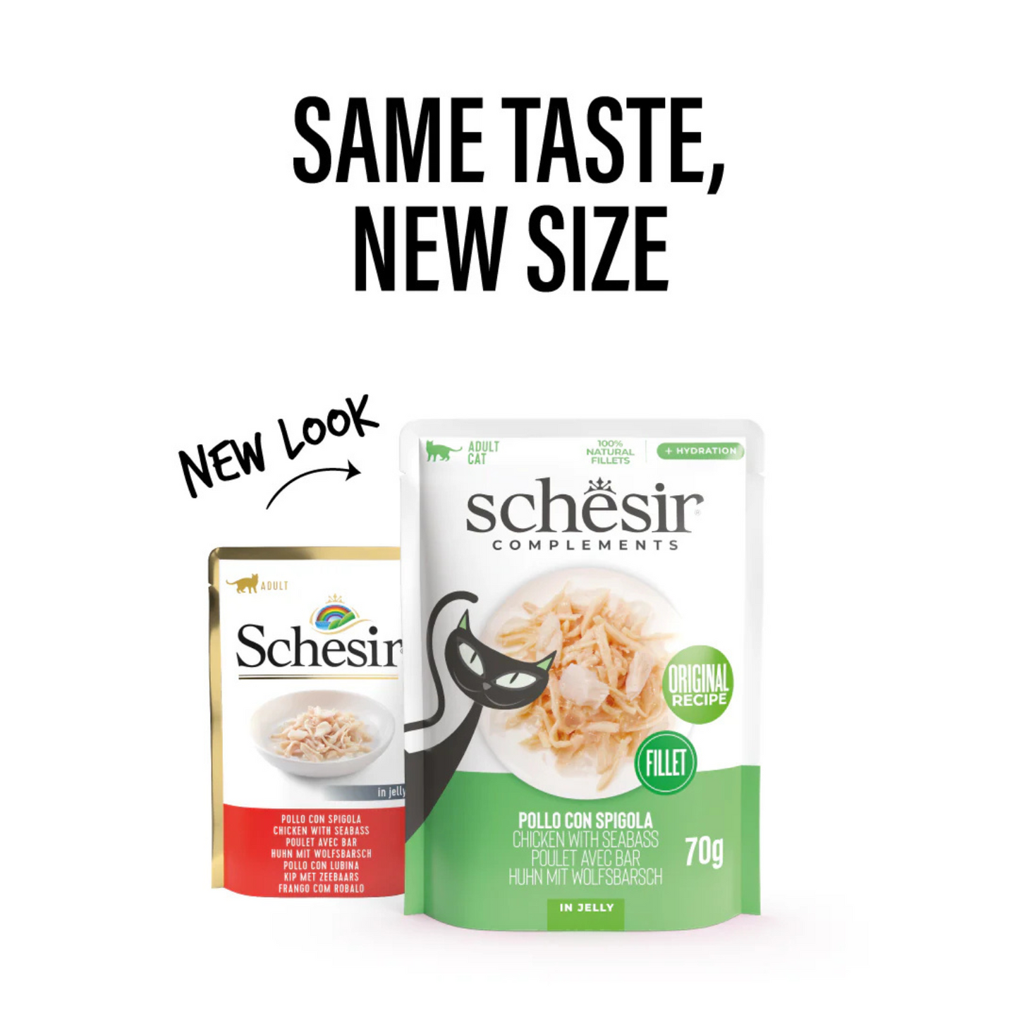 Schesir Complements Cat Wet Food in Jelly Pouch - 70G