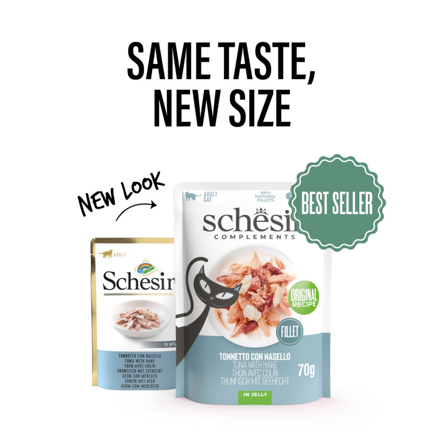 Schesir Complements Cat Wet Food in Jelly Pouch- 70G