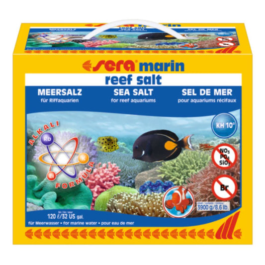 Sera Marine Reef Salt Mix 3.9KG – Reef-Grade Salt for 120L Tanks