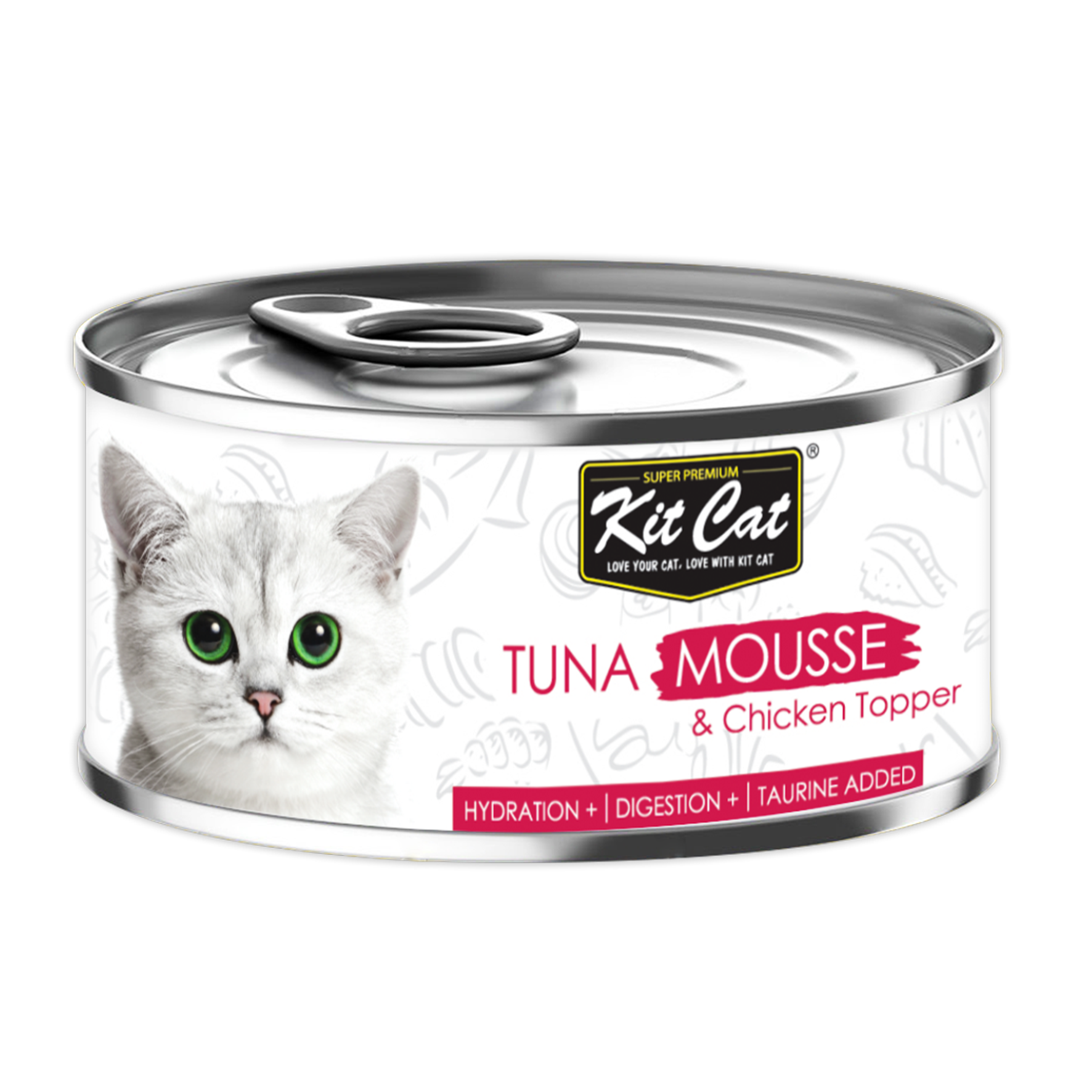 Kit Cat Tuna Mousse With Chicken Topper 80G