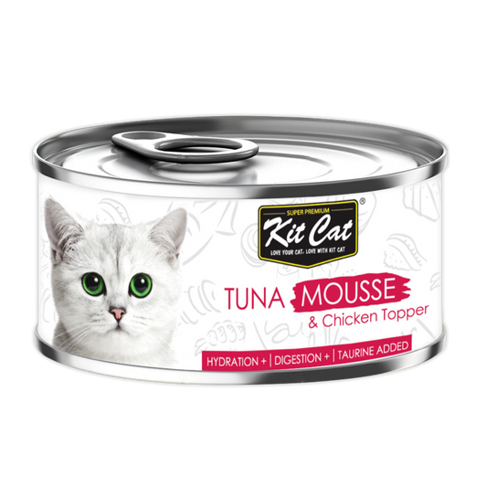 Kit Cat Tuna Mousse With Chicken Topper 80G