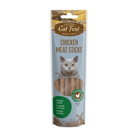 Cat Fest Chicken Meat Sticks for Cats – 45g Chewy Protein Treats