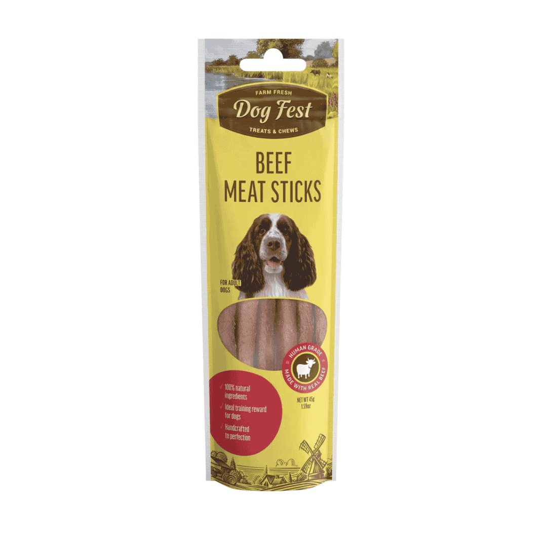 Dog Fest Beef Meat Sticks for Adult Dogs - 45g (1.59 oz)