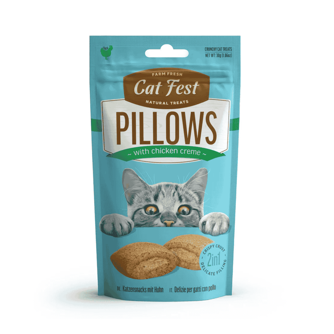 Cat Fest Pillows with Chicken Cream – 30g Tasty Cat Snacks