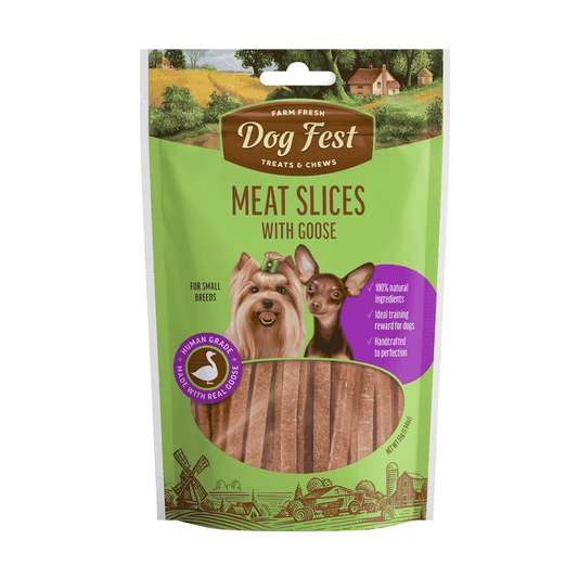 Dog Fest Slices with Goose for Small Breeds – 55g