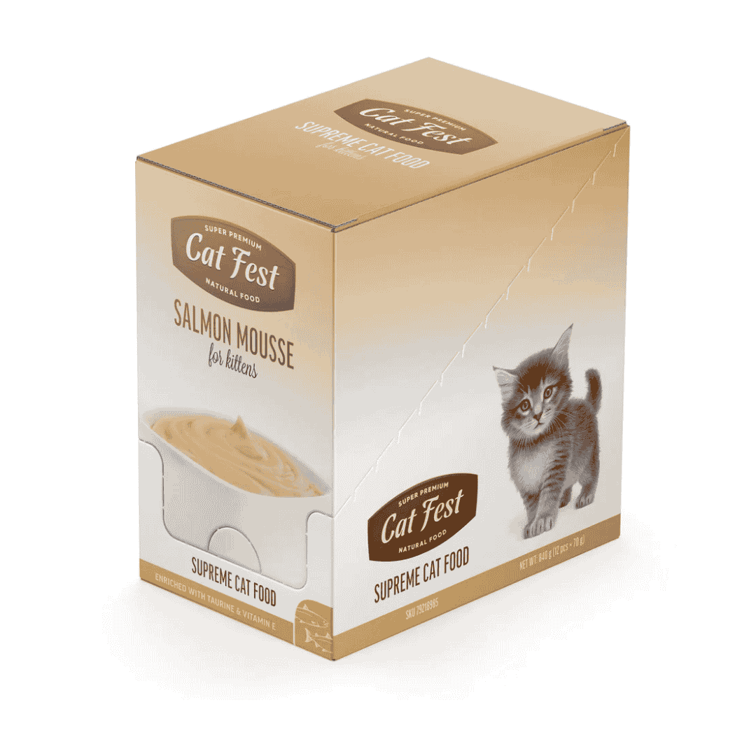 Cat Fest Salmon Mousse for Kittens Soft Wet Cat Food