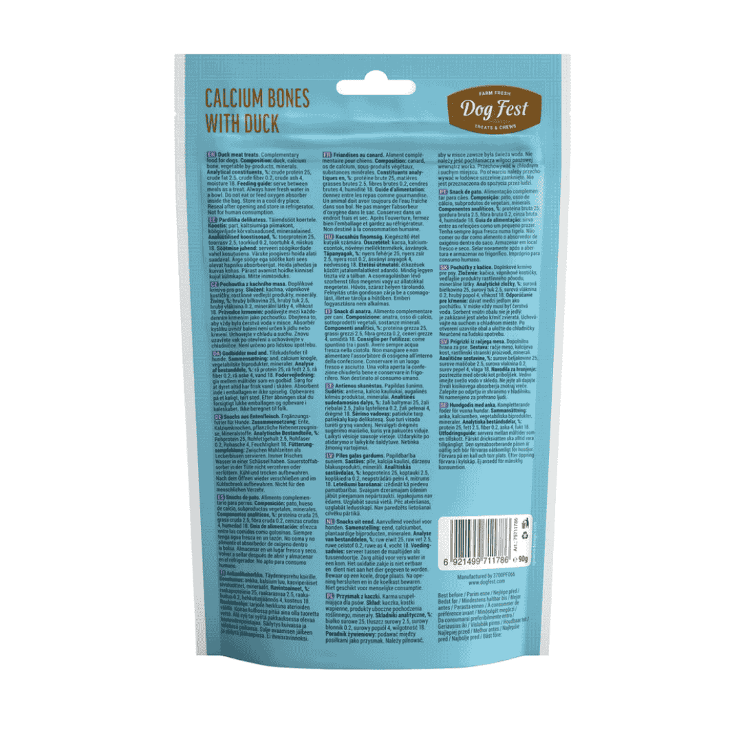 Dog Fest Calcium Bones with Duck for Puppies 90g