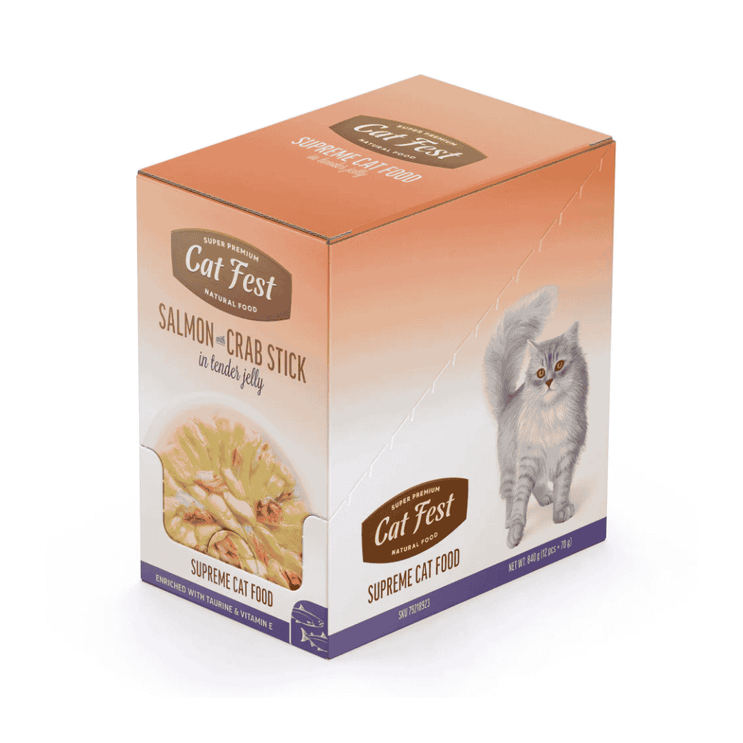 Cat Fest Salmon & Crab Stick in Jelly Tender Cat Meal