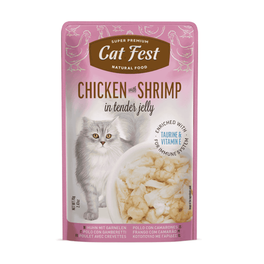 Cat Fest Chicken With Shrimp In Tender Jelly For Cats