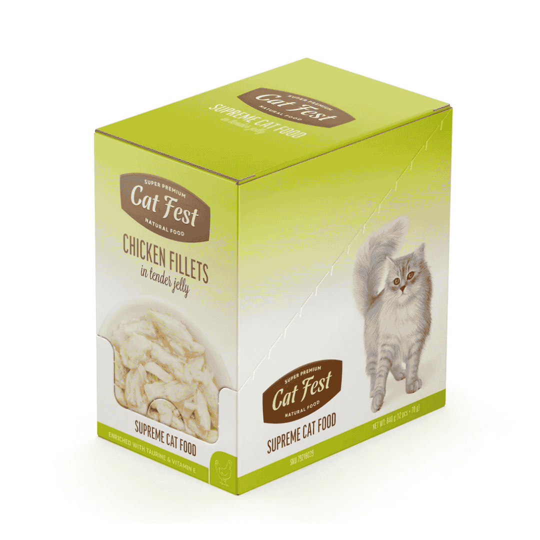 Cat Fest Chicken Fillets In Tender Jelly For Cats
