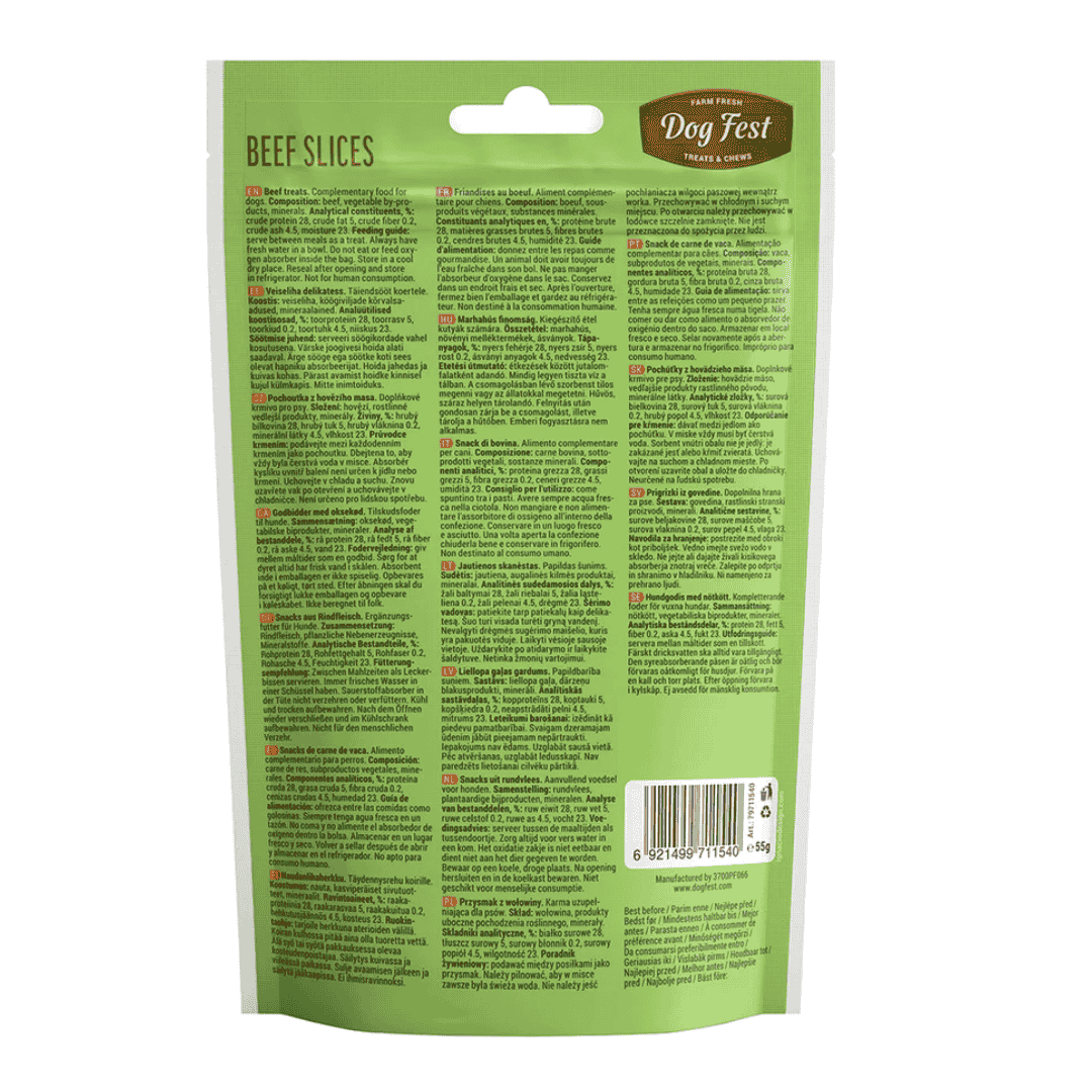 Dog Fest Beef Slices for Mini Dogs 55g