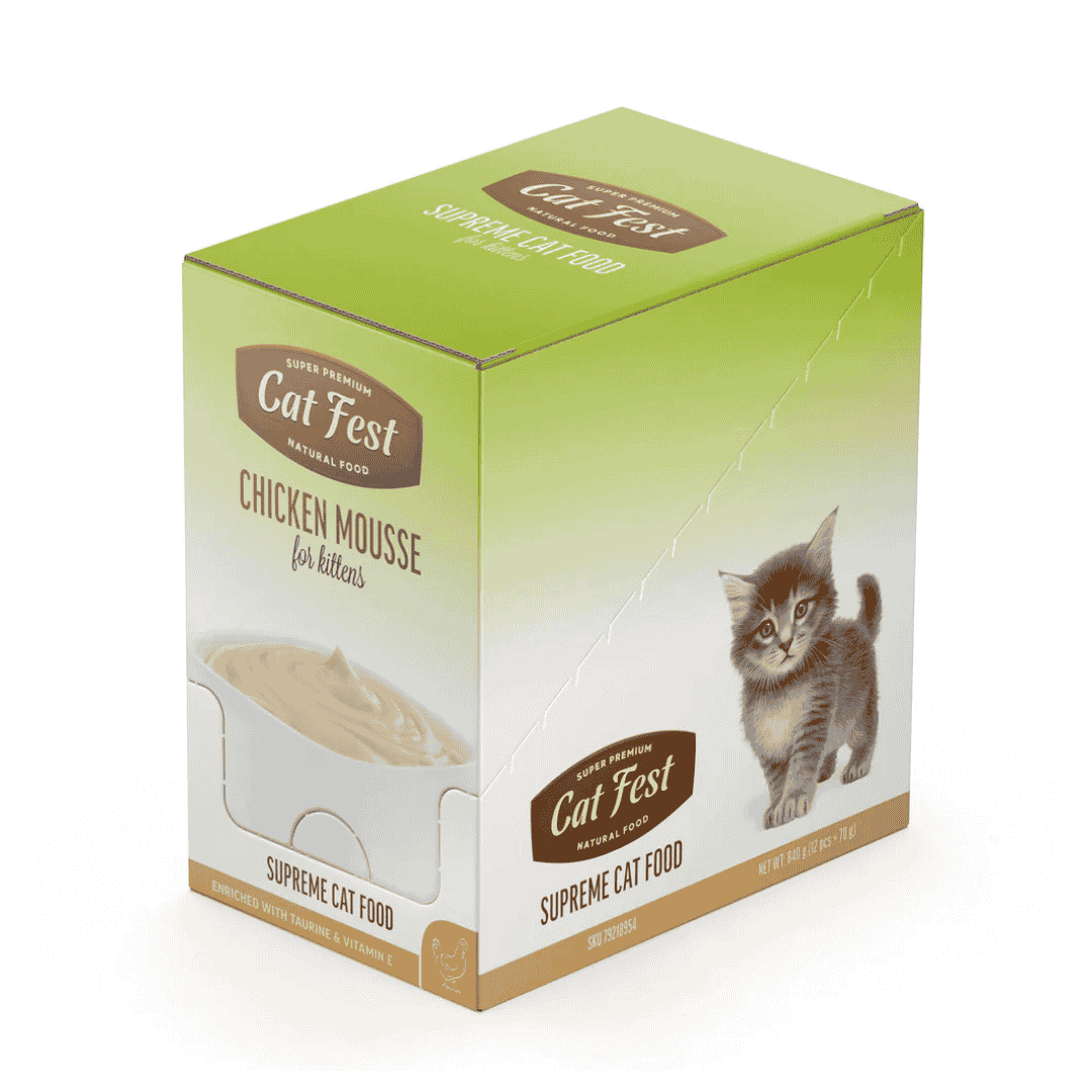 Cat Fest Chicken Mousse for Kittens Soft Wet Cat Food