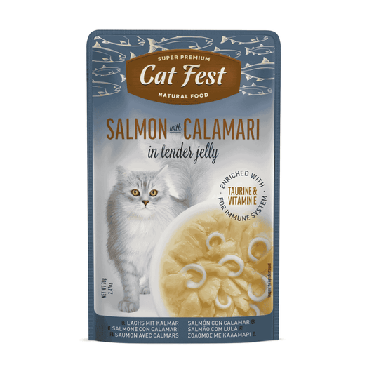 Cat Fest Salmon & Calamari in Jelly Gourmet Wet Cat Food