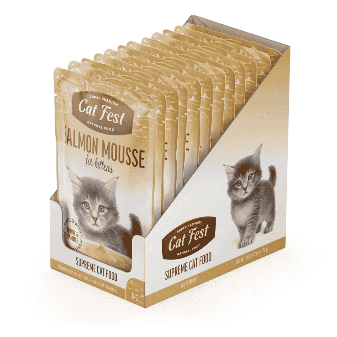 Cat Fest Salmon Mousse for Kittens Soft Wet Cat Food