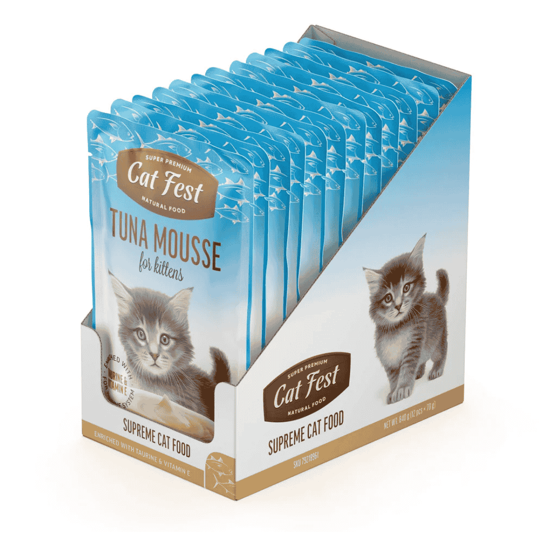 Cat Fest Tuna Mousse for Kittens Gentle Wet Cat Food