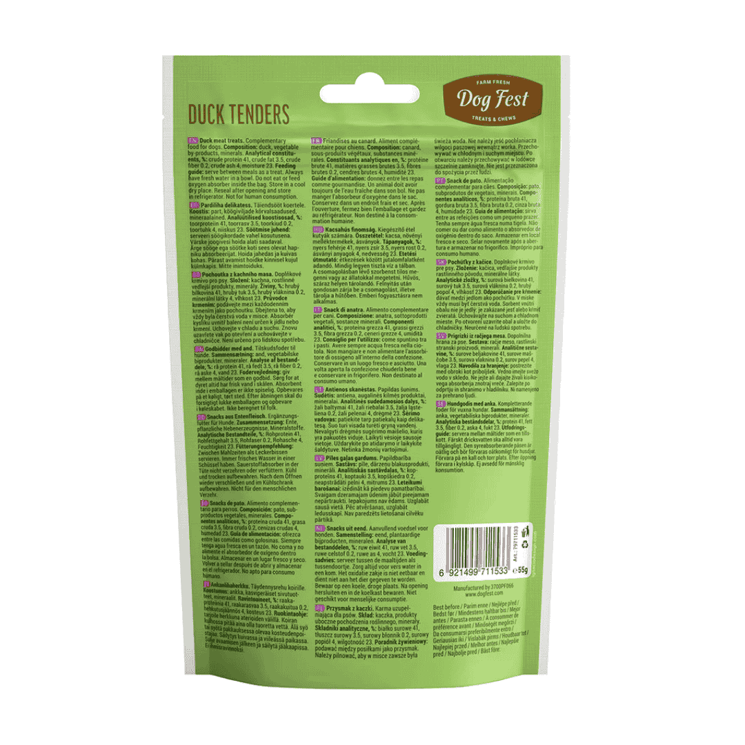 Dog Fest Duck Tenders for Mini-Dogs - 55g (1.94 oz)