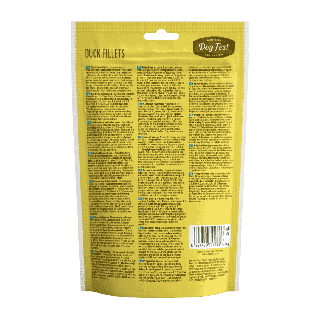 Dog Fest Duck Fillets for Adult Dogs - 90g (3.17 oz)