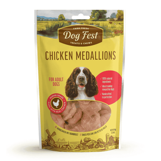 Dog Fest Chicken Medallions for Adult Dogs - 90g