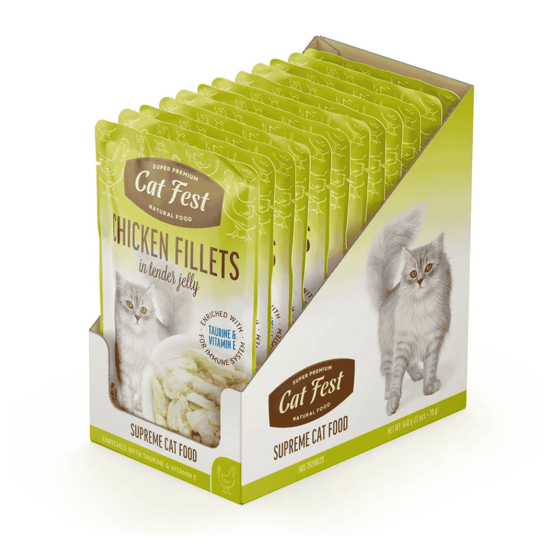 Cat Fest Chicken Fillets In Tender Jelly For Cats