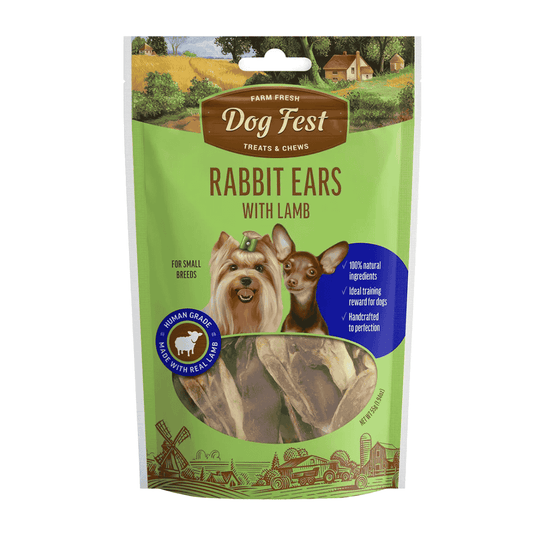 Dog Fest Rabbit Ears with Lamb for Mini-Dogs – 55g (1.94oz)