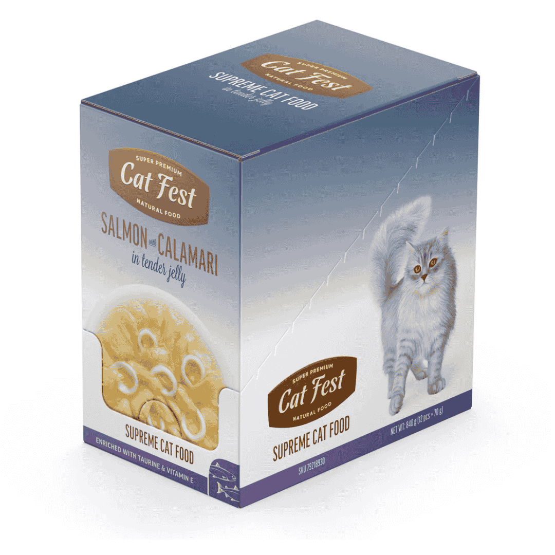 Cat Fest Salmon & Calamari in Jelly Gourmet Wet Cat Food