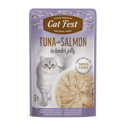 Cat Fest Tuna With Salmon In Tender Jelly For Cats