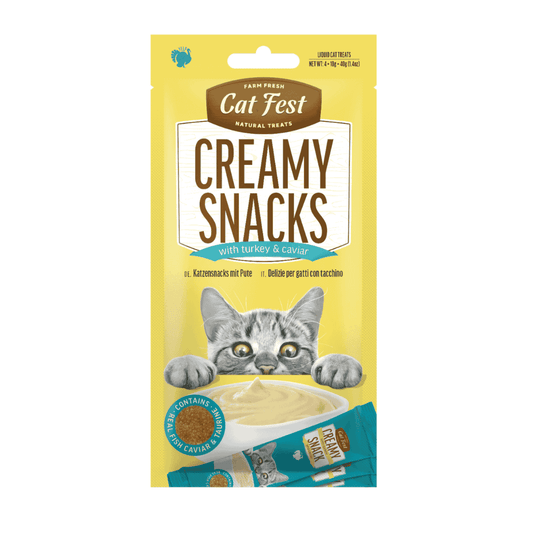 Cat Fest Creamy Snacks- Turkey With Caviar 4x10g