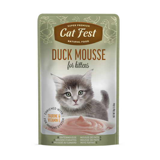 Cat Fest Duck Mousse for Kittens Soft Wet Cat Food