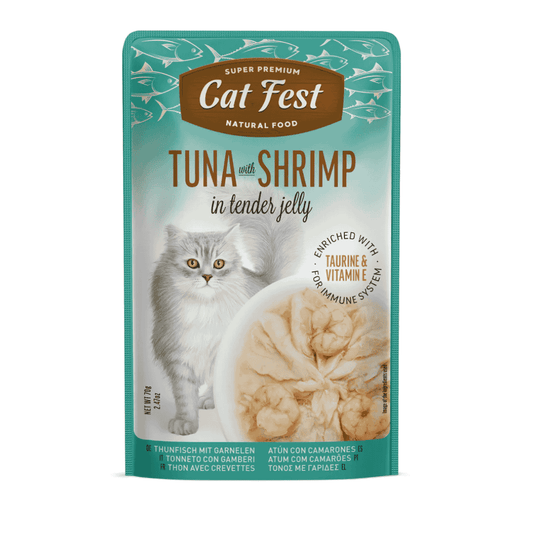 Cat Fest Tuna & Shrimp in Jelly Gourmet Seafood Cat Meal