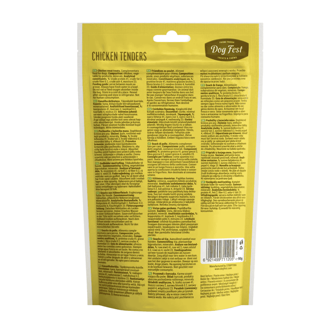 Dog Fest Chicken Tenders for Adult Dogs - 90g (3.17 oz)