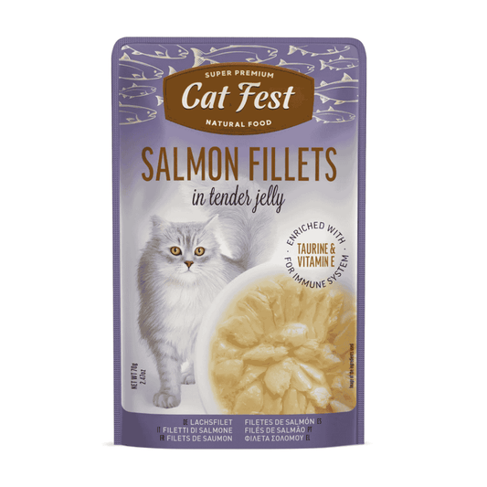 Cat Fest Salmon Fillets in Jelly Tender Wet Cat Food