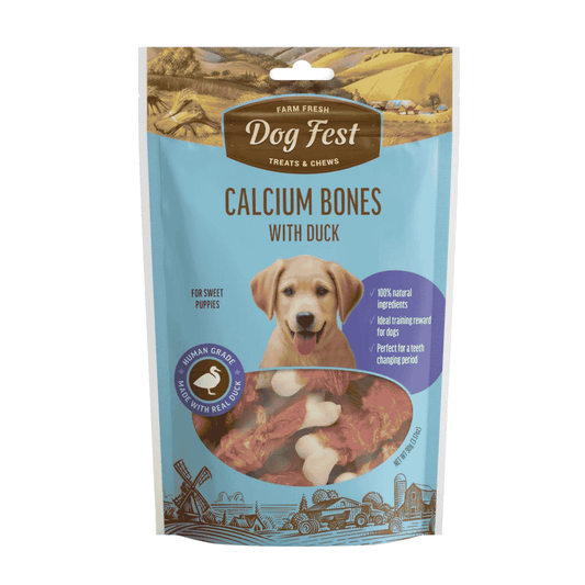 Dog Fest Calcium Bones with Duck for Puppies 90g