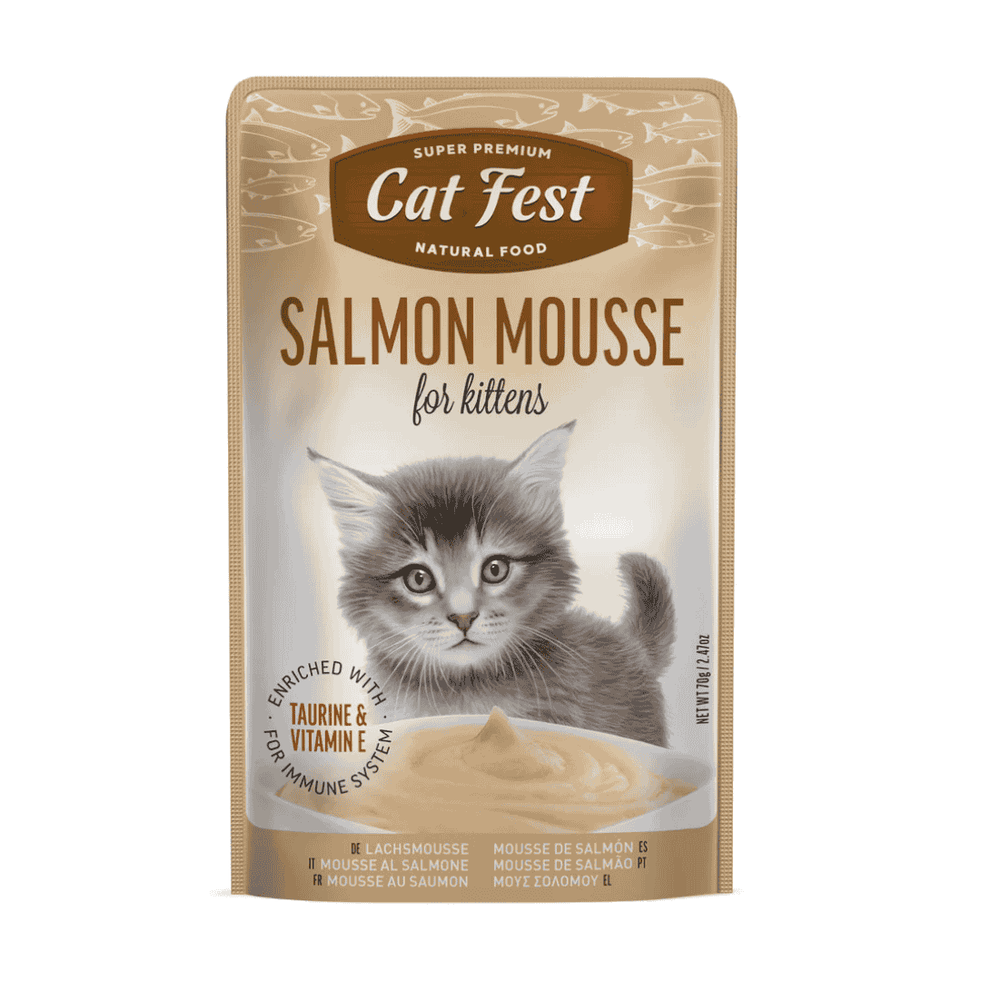 Cat Fest Salmon Mousse for Kittens Soft Wet Cat Food