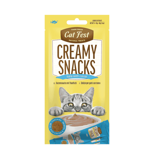 Cat Fest Creamy Snacks- Tuna With Caviar 4x10g