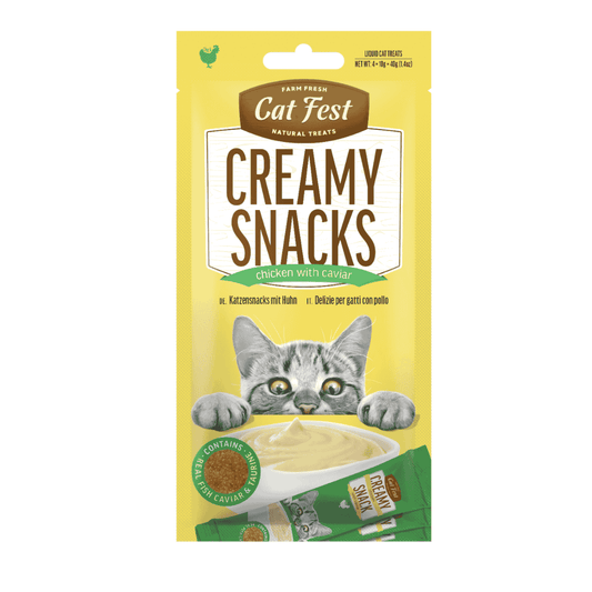 Cat Fest Creamy Snacks-Chicken With Caviar 4x10g