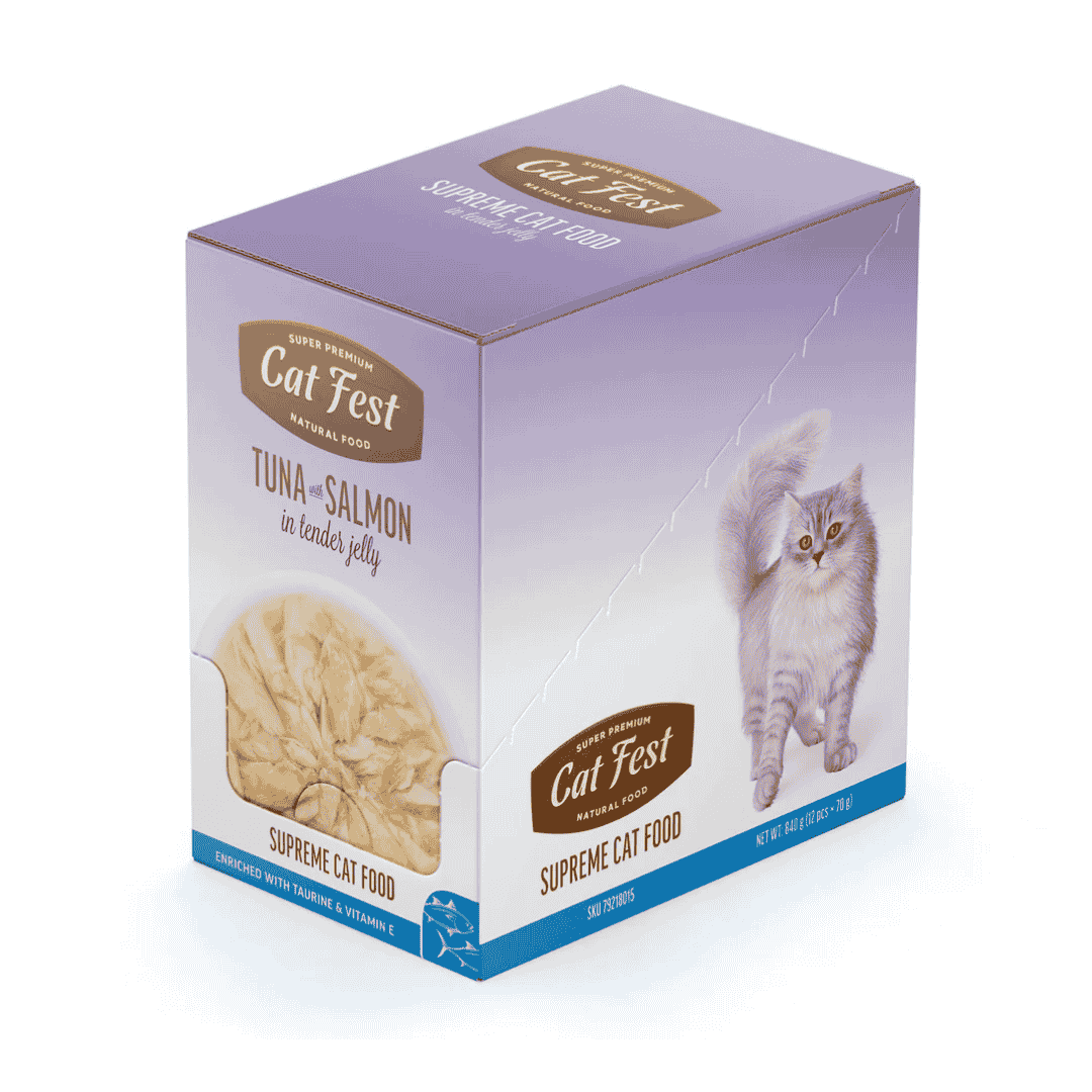 Cat Fest Tuna With Salmon In Tender Jelly For Cats