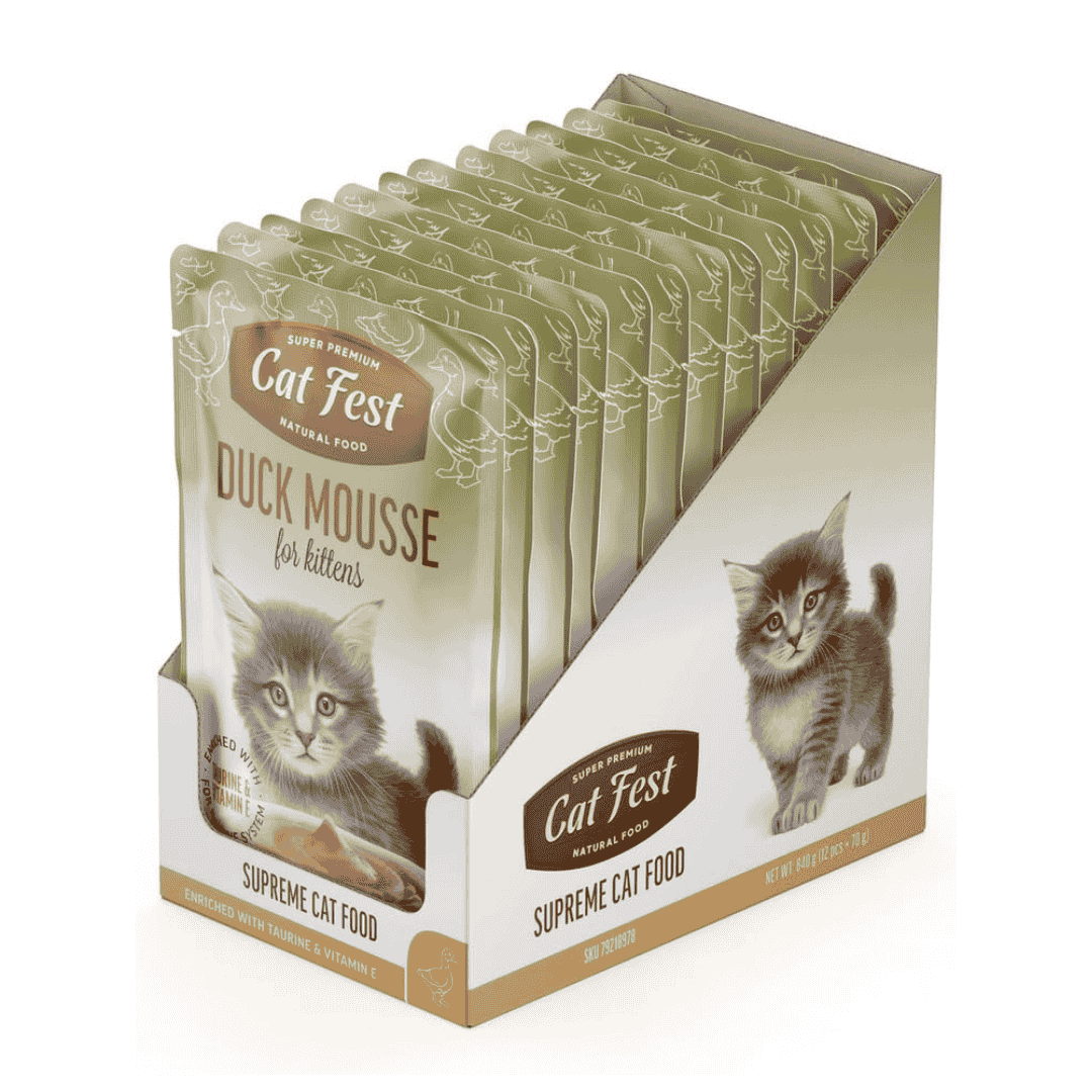 Cat Fest Duck Mousse for Kittens Soft Wet Cat Food