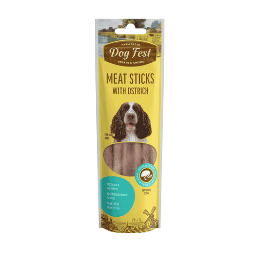 Dog Fest Meat Sticks with Ostrich for Adult Dogs - 45g