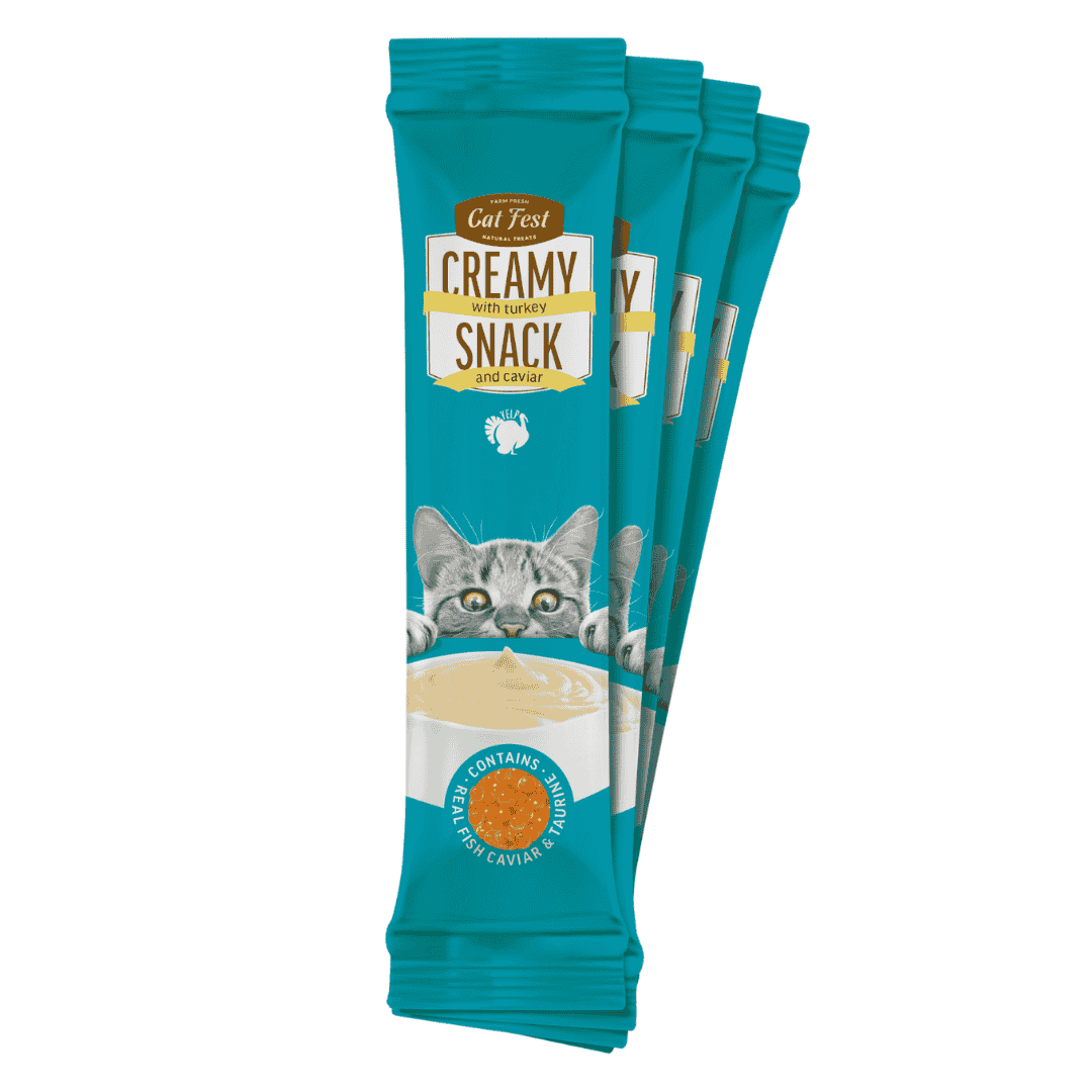 Cat Fest Creamy Snacks- Turkey With Caviar 4x10g