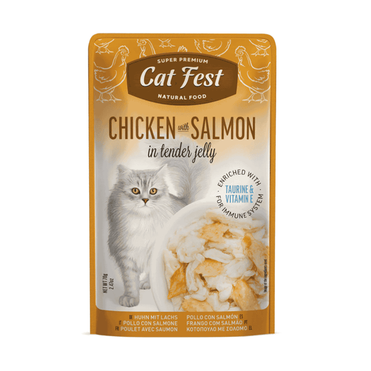 Cat Fest Chicken With Salmon In Tender Jelly For Cats