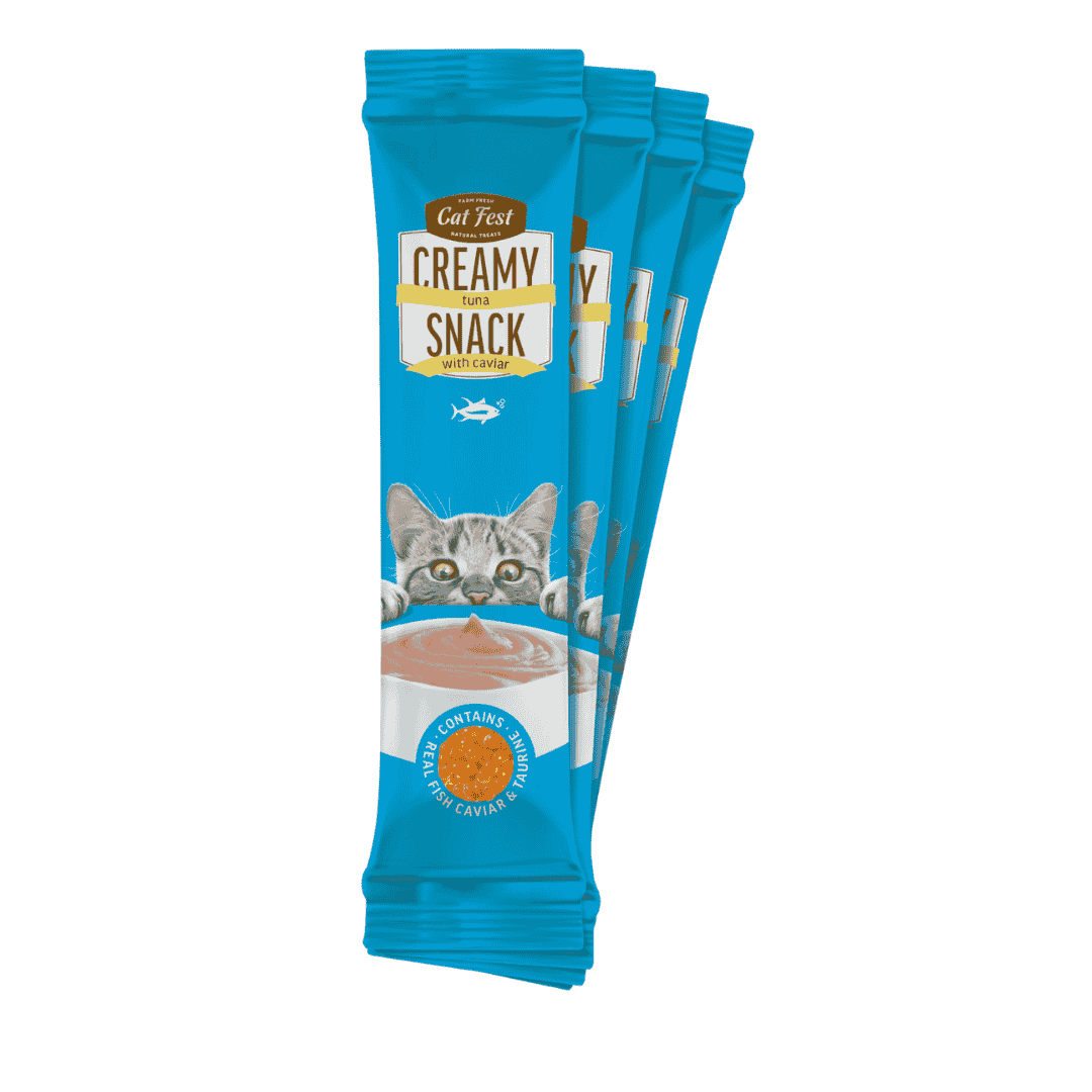 Cat Fest Creamy Snacks- Tuna With Caviar 4x10g