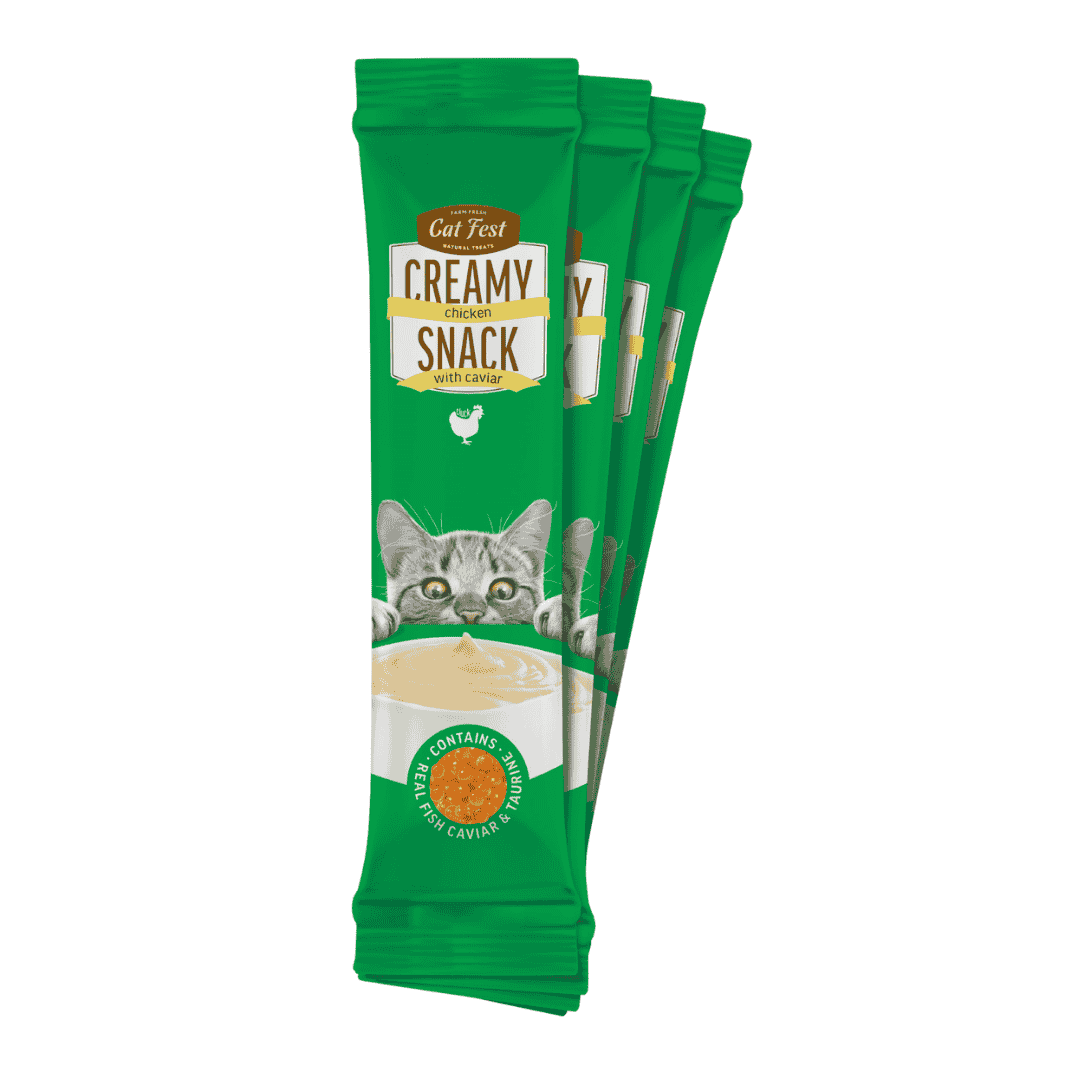 Cat Fest Creamy Snacks-Chicken With Caviar 4x10g