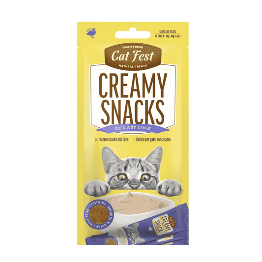 Cat Fest Creamy Snacks-Duck With Caviar 4x10g